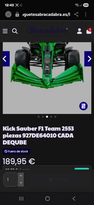 Maqueta CADA F1 Sauber C44 2024