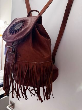 Mochila de piel estilo Boho