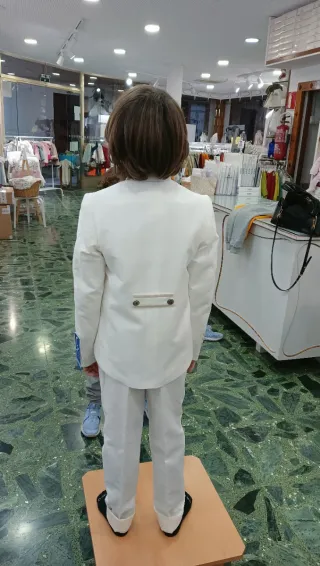 Abiti da Comunione Completi Beige/Bianco