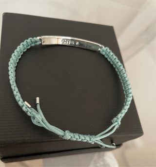 Bracciale Fossil donna argento e verde acqua
