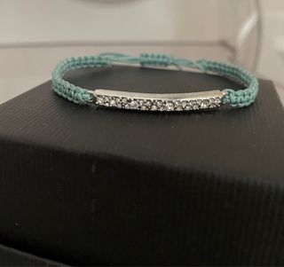 Bracciale Fossil donna argento e verde acqua