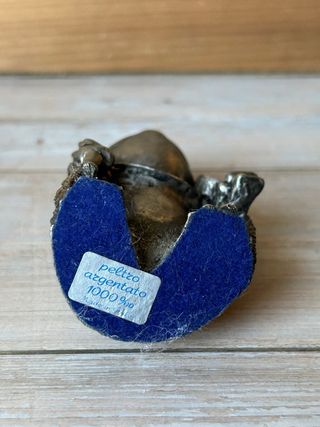 Statuine peltro argentato anni '70