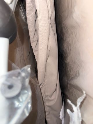 Tumbona Plegable Beige y Negra