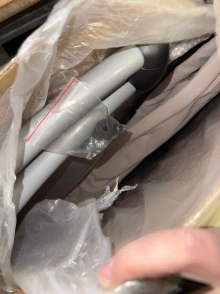 Tumbona Plegable Beige y Negra