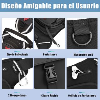 Eshow Pernera Moto Ampliable Negra y Roja