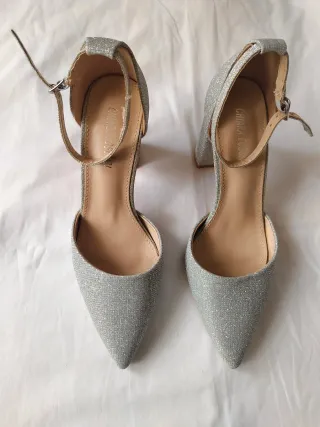 Zapatos fiesta Chiara Foscari plateados talla 38