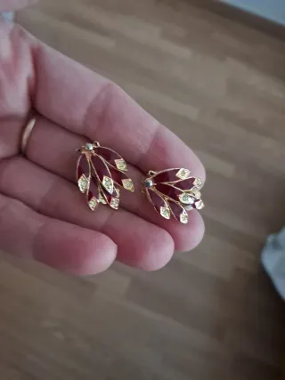 Broche Bisutería Flores Cristales Azules