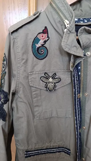 Cazadora Mujer Desigual Verde Oliva