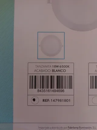 Lamparas led 18W Flujo Luminoso 1440LM Tanzanita