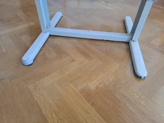 Mesa cuadrada regulable gris/blanca