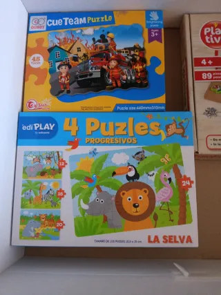 Lote 3 Puzzle e Gioco di Incastri +3 anni