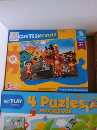 Lote 3 Puzzle e Gioco di Incastri +3 anni