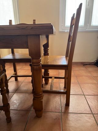 Mesa comedor extensible madera