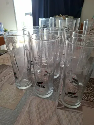 Lote 12 Vasos Cerveza Carling