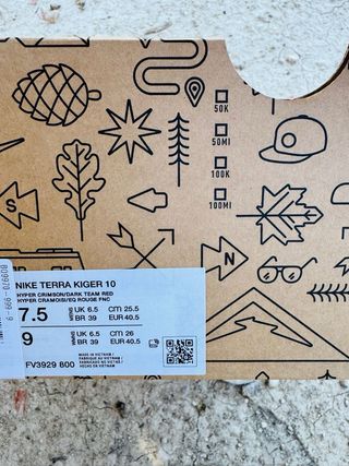 Nike Terra Kiger 10 Talla 40.5 Naranja/Rojo