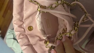 Bolso Chanel Rosa y Dorado
