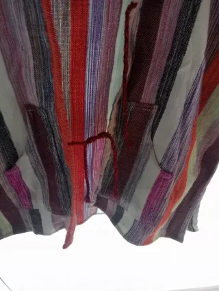 Chaqueta étnica hippie rayas talla única