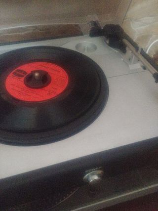 Tocadiscos Negro y gris plata