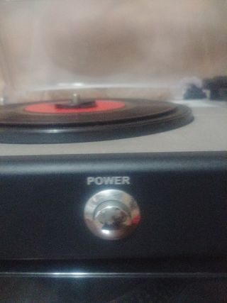 Tocadiscos Negro y gris plata