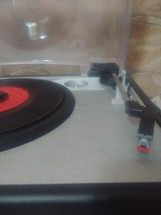 Tocadiscos Negro y gris plata