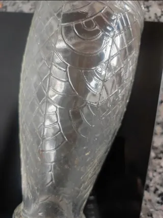 Vaso/Jarrón antiguo Tallado Transparente