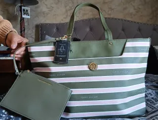 Bolso Tote Tommy Hilfiger Nuevo Verde