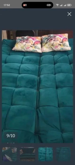 Sofá Cama Terciopelo Verde Conforama