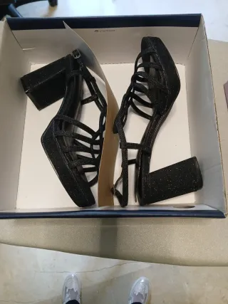 Sandalias D'ANGEL DREAM Negras Brillantes