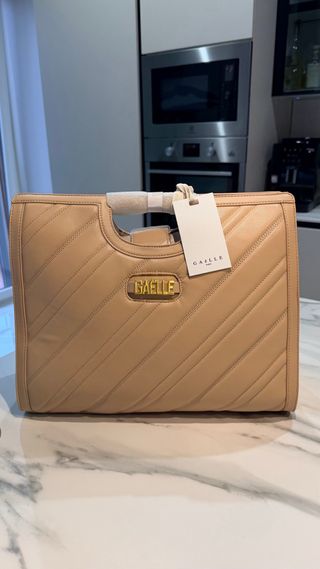 Borsa Gaelle Beige Nuova con Cartellino ecopelle