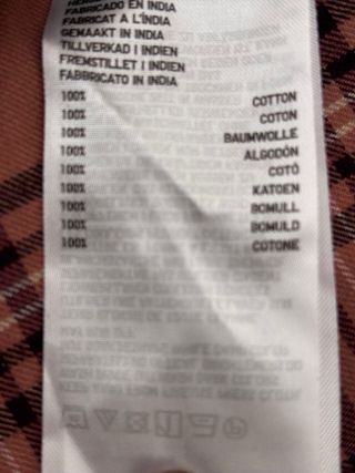 Camisa Uniqlo cuadros algodón L marrón