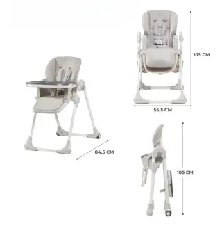 Trona Kinderkraft Yummy gris