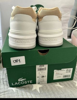 Zapatillas Lacoste Blancas y Beige