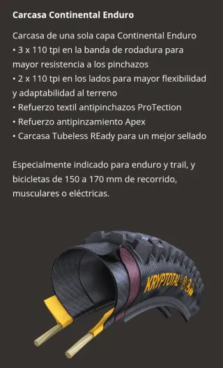 Pneumatico Continental Kryptotal Re 29x2.40 Enduro Soft