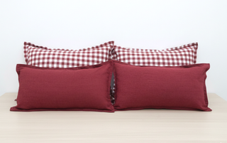 Pack 4 Fundas Cojín: Vichy 40x60 + Chenilla 30x50