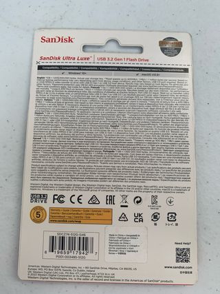 SanDisk Ultra Luxe Pendrive 512 GB USB-A