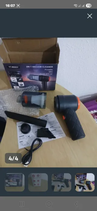 Mini Aspiradora 2 en 1 Portátil