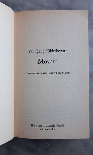 Mozart di Wolfgang Hildesheimer