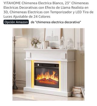 Chimenea eléctrica decorativa con calefacción