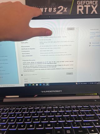 Portátil THUNDEROBOT i5 10500H RTX 3060