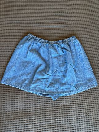 Conjunto top y falda vaquera floral