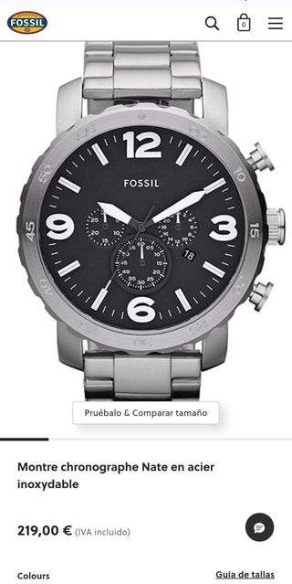 Reloj Fossil Negro y Plateado