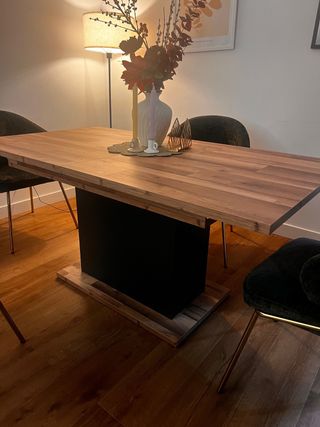 Mesa extensible moderna madera y metal