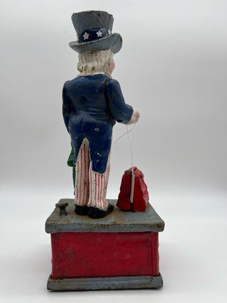 Hucha antigua Tío Sam de hierro