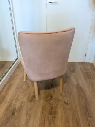 Silla terciopelo rosa