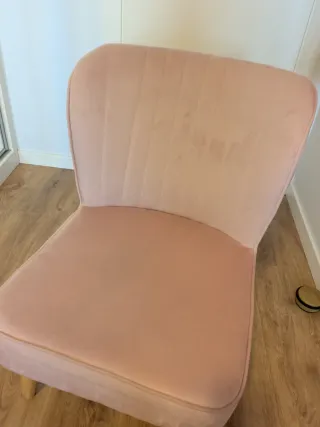 Silla terciopelo rosa