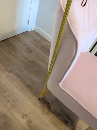 Silla terciopelo rosa