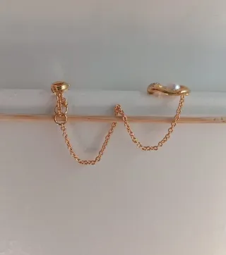 Pulsera Círculo Forma Orgánica en Pavé y Perla