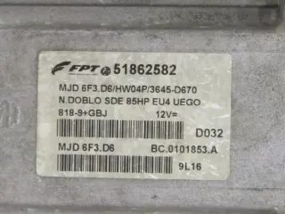 Centralita de Motor FIAT DOBLO 51862582 BC0101853A MJD6F3D6 MJD 6F3.D6