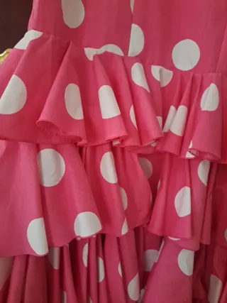 Vestido Flamenca Lunares Rosa