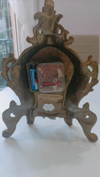 Orologio da tavolo vintage barocco dorato